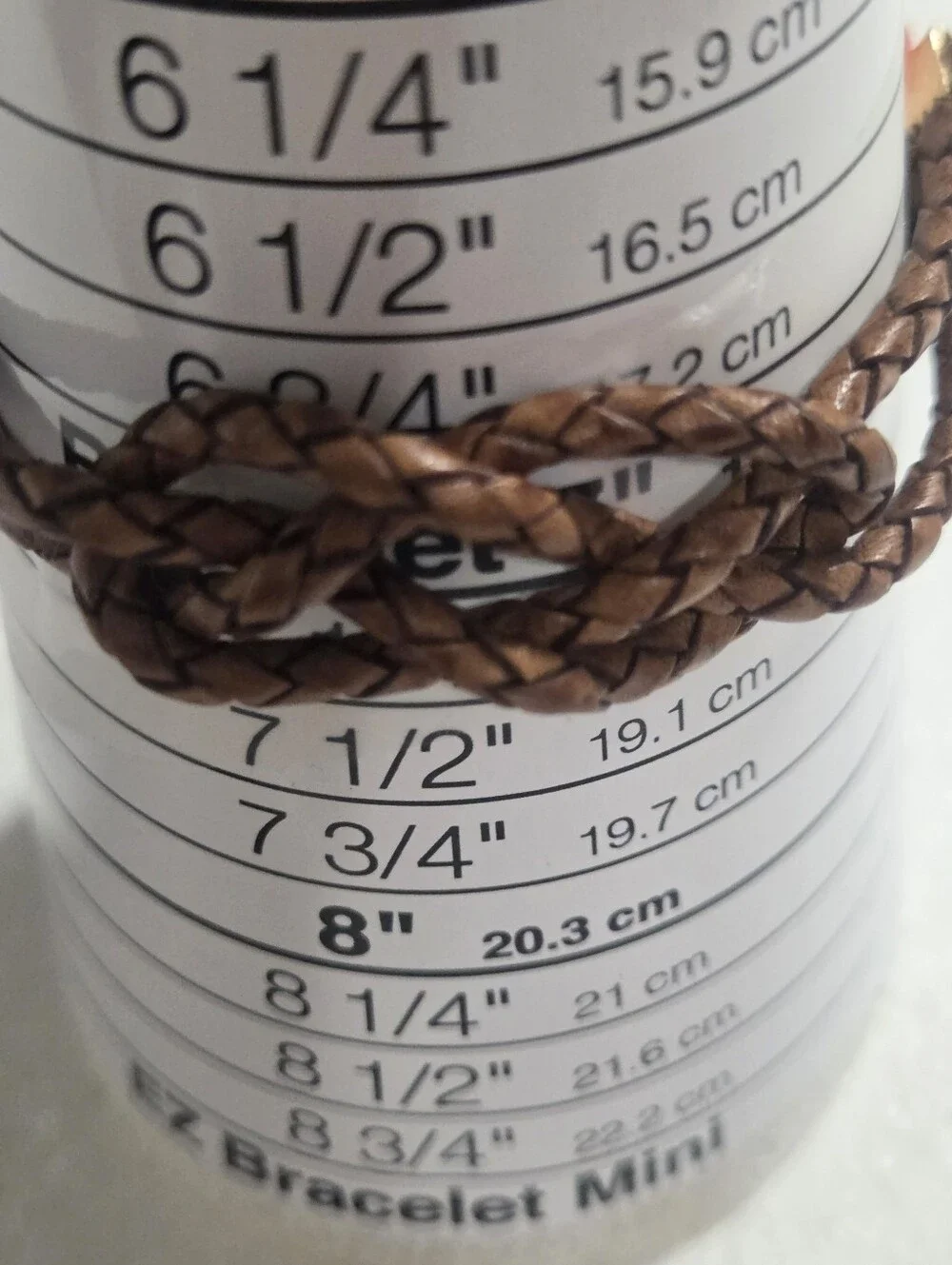 Handcrafted Orange Faux Pearl & Brown Braided Leather Bracelet